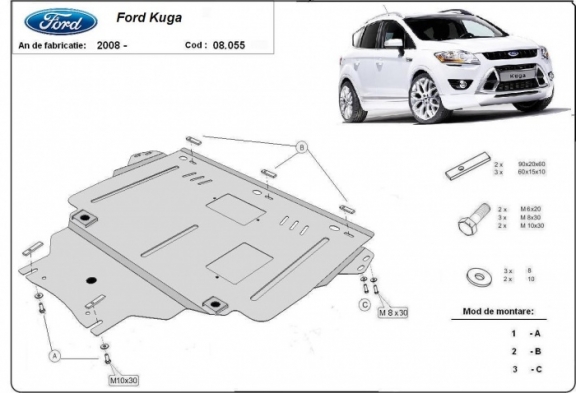 Cubre carter metalico Ford Kuga