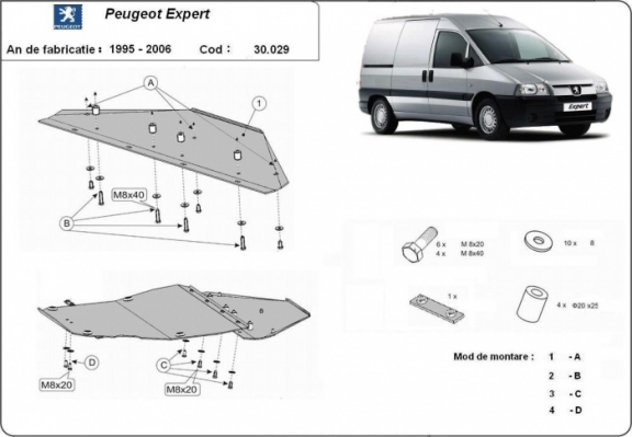 Cubre carter metalico Peugeot Expert