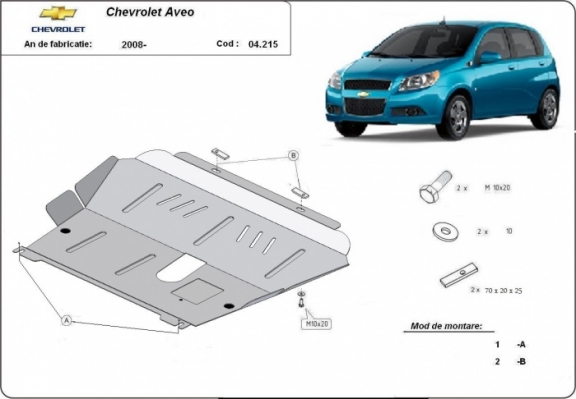 Cubre carter metalico Chevrolet Aveo