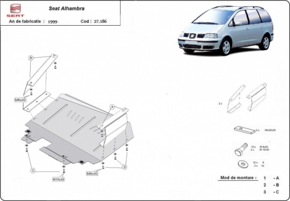 Cubre carter metalico Seat Alhambra
