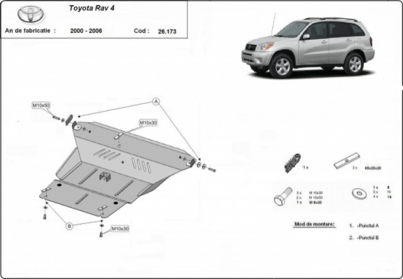 Cubre carter metalico Toyota Rav4