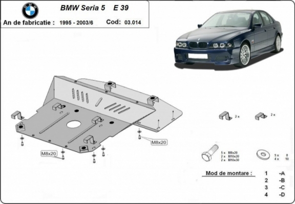Cubre carter metalico BMW Serie 5 E39