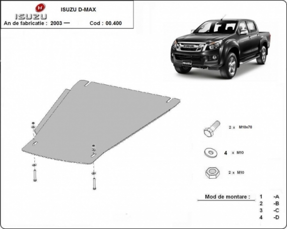 Protector de la caja de cambios Isuzu D-Max
