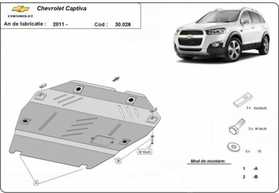 Cubre carter metalico Chevrolet Captiva