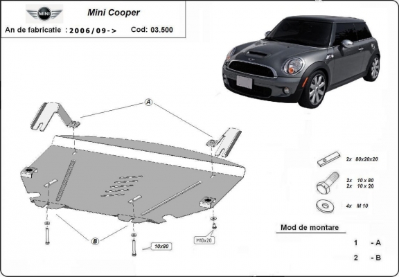 Cubre carter metalico Mini Cooper R56
