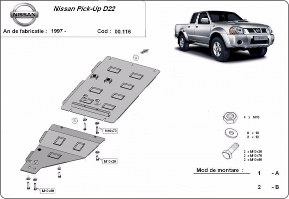 Protector de la caja de cambios Nissan Pick Up