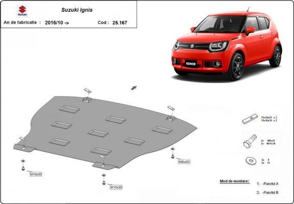 Cubre carter metalico Suzuki Ignis