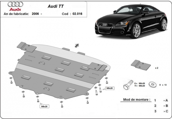 Cubre carter metalico Audi TT