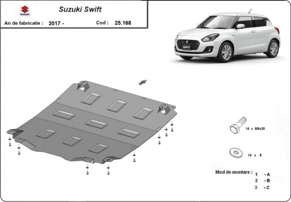 Cubre carter metalico Suzuki Swift