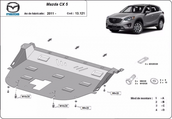 Cubre carter metalico Mazda CX5