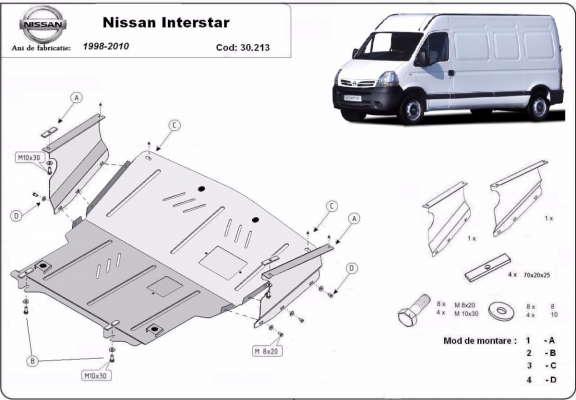 Cubre carter metalico Nissan Interstar