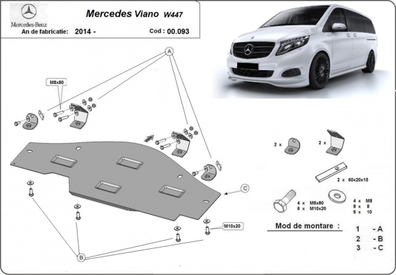 Protector del sistema Stop&Go Mercedes Viano W447 - 1.6 D