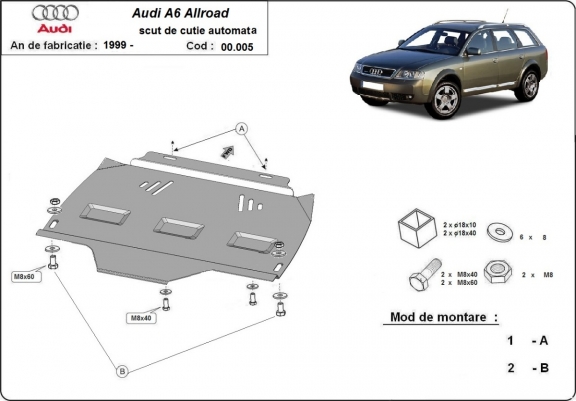 Protector de la caja de cambios Audi A6 Allroad
