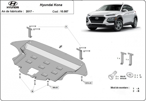 Cubre carter metalico Hyundai Kona