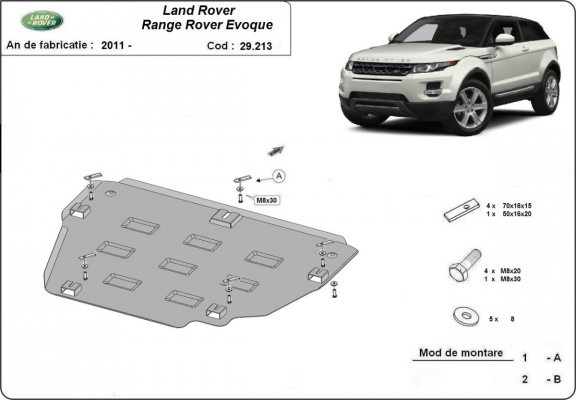 Cubre carter metalico Range Rover Evoque