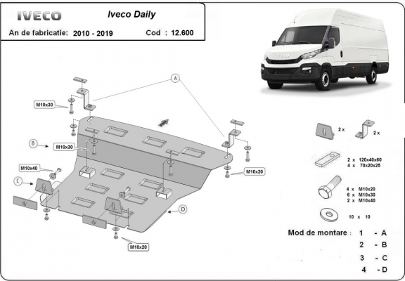 Cubre carter metalico Iveco Daily 6