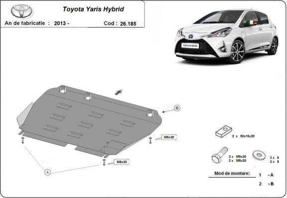 Cubre carter metalico Toyota Yaris XP150