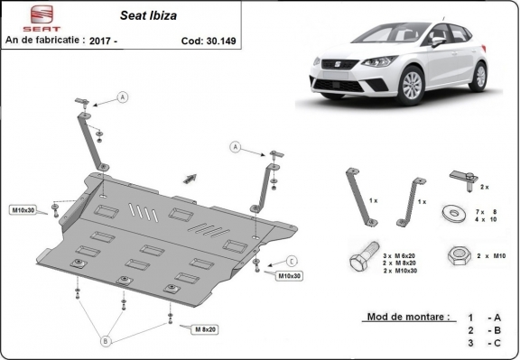 Cubre carter metalico Seat Ibiza