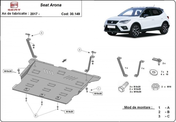Cubre carter metalico Seat Arona