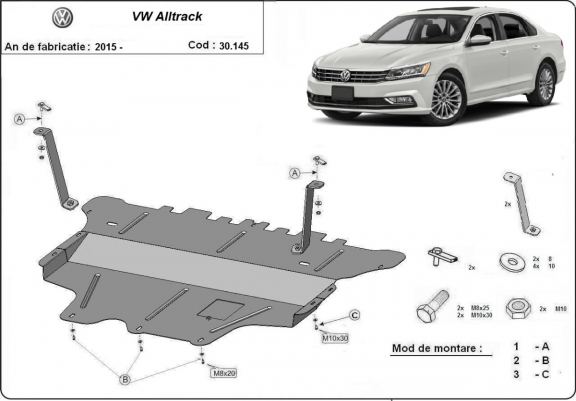 Cubre carter metalico VW Passat Alltrack - Manual