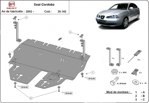 Cubre carter metalico Seat Cordoba