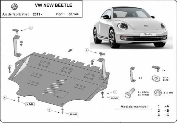 Cubre carter metalico Volkswagen New Beetle