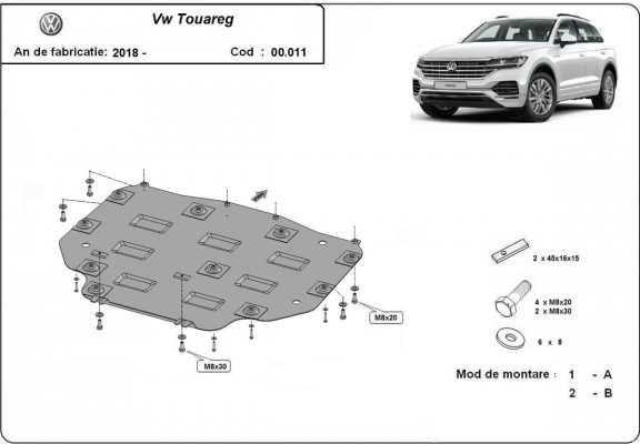 Protector de la caja de cambios VW Touareg