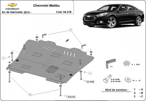 Cubre carter metalico Chevrolet Malibu