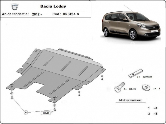 Cubre carter de aluminio DACIA LODGY