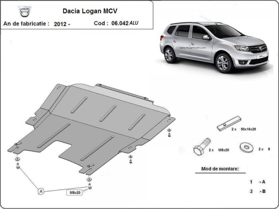 Cubre carter de aluminio DACIA LOGAN MCV