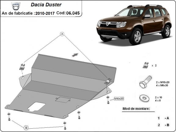 Cubre carter metalico Dacia Duster - 2