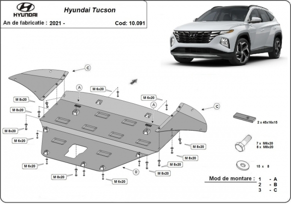 Cubre carter metalico Hyundai Tucson