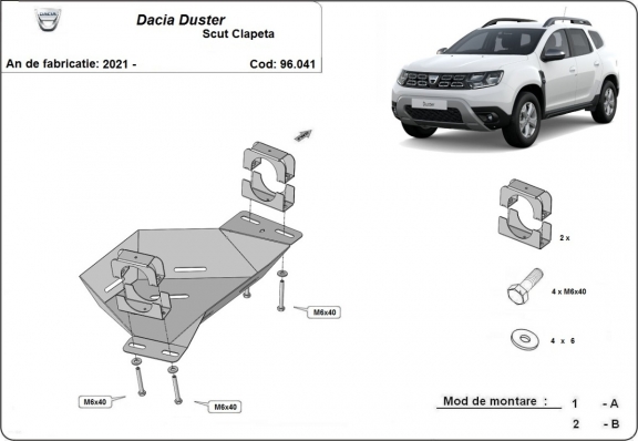 Protector de la valvula EGR Dacia Duster