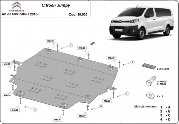Cubre carter metalico Citroen Jumpy