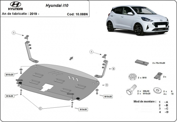 Cubre carter metalico Hyundai i10
