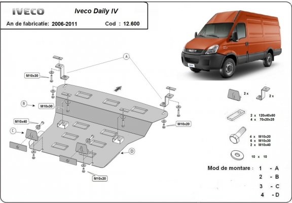 Cubre carter metalico Iveco Daily 4