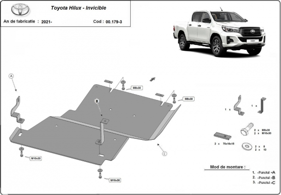 Protector del diferencial Toyota Hilux Invincible