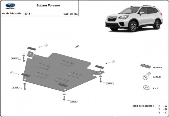 Protector de la caja de cambios Subaru Forester 5