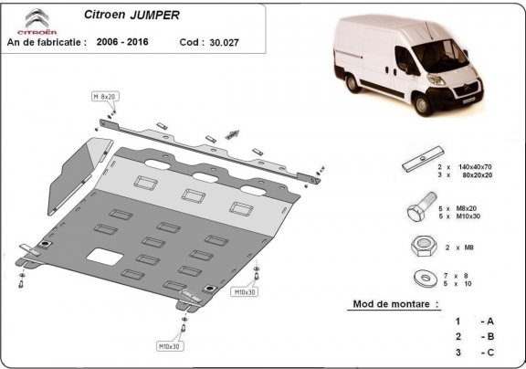 Cubre carter metalico Citroen Jumper