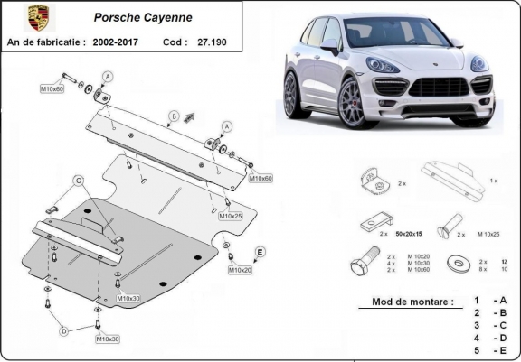 Cubre carter metalico Porsche Cayenne