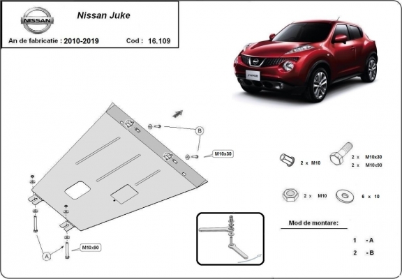 Cubre carter metalico Nissan Juke