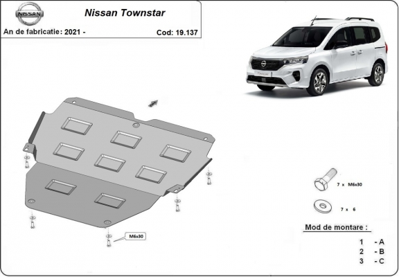 Cubre carter metalico Nissan Townstar