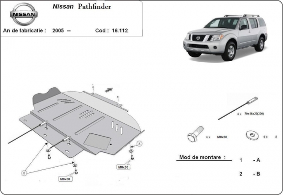 Cubre carter metalico Nissan Pathfinder