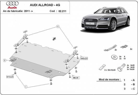 Cubre carter metalico Audi A6 All Road