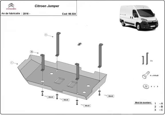 Protector del deposito AdBlue Citroen Jumper