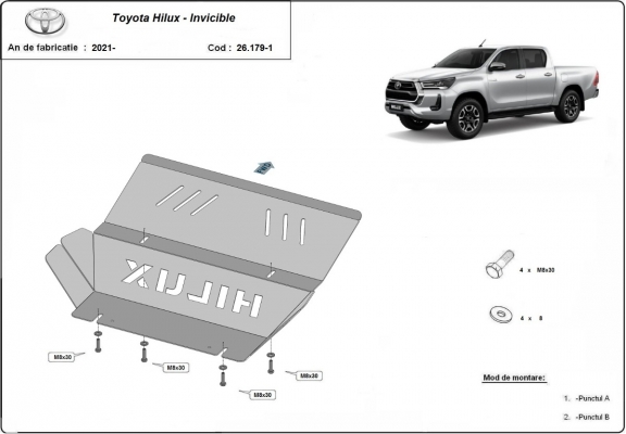Protector del radiador Toyota Hilux Invincible