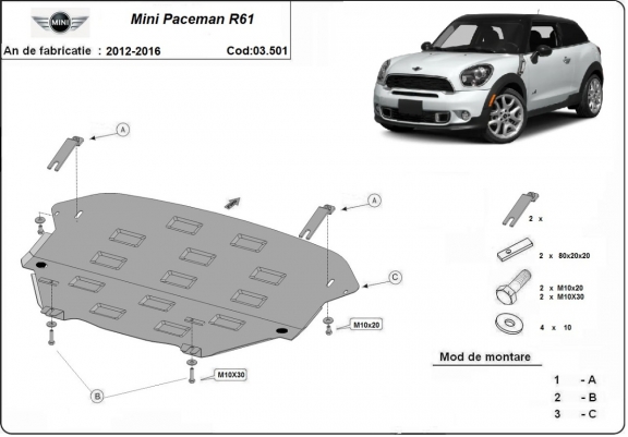 Cubre carter metalico Mini Paceman R61