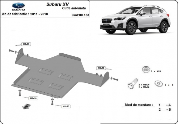 Protector de la caja de cambios Subaru XV - Automatico