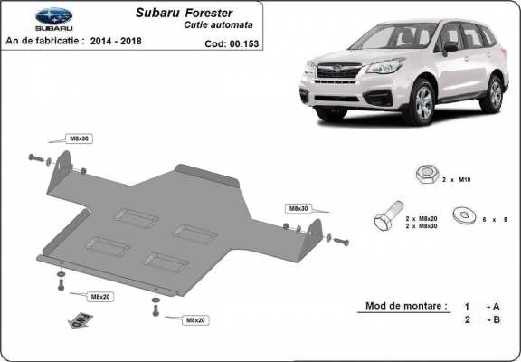 Protector de la caja de cambios Subaru Forester 4 - Automatico