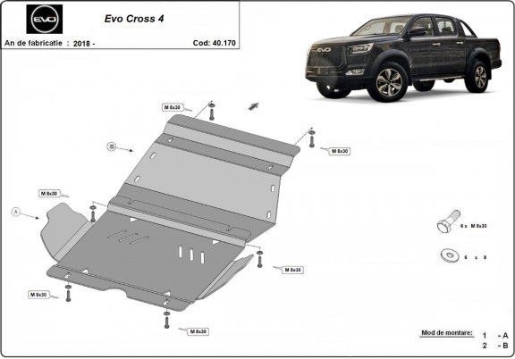 Cubre carter metalico Evo Cross 4
